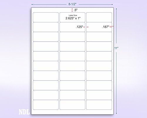 NextDayLabels - 8-1/2 x 11 Neon Color High Light Fluorescent Labels for Laser & Inkjet Printer (Blue Fluorescent, 1"" x 2-5/8"" - 30 Per Page | 3000 Labels) - Image 3
